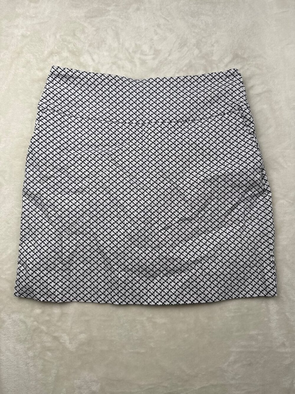 Up! Womens Black & White Diamond Patterned Mini Skirt Size M
